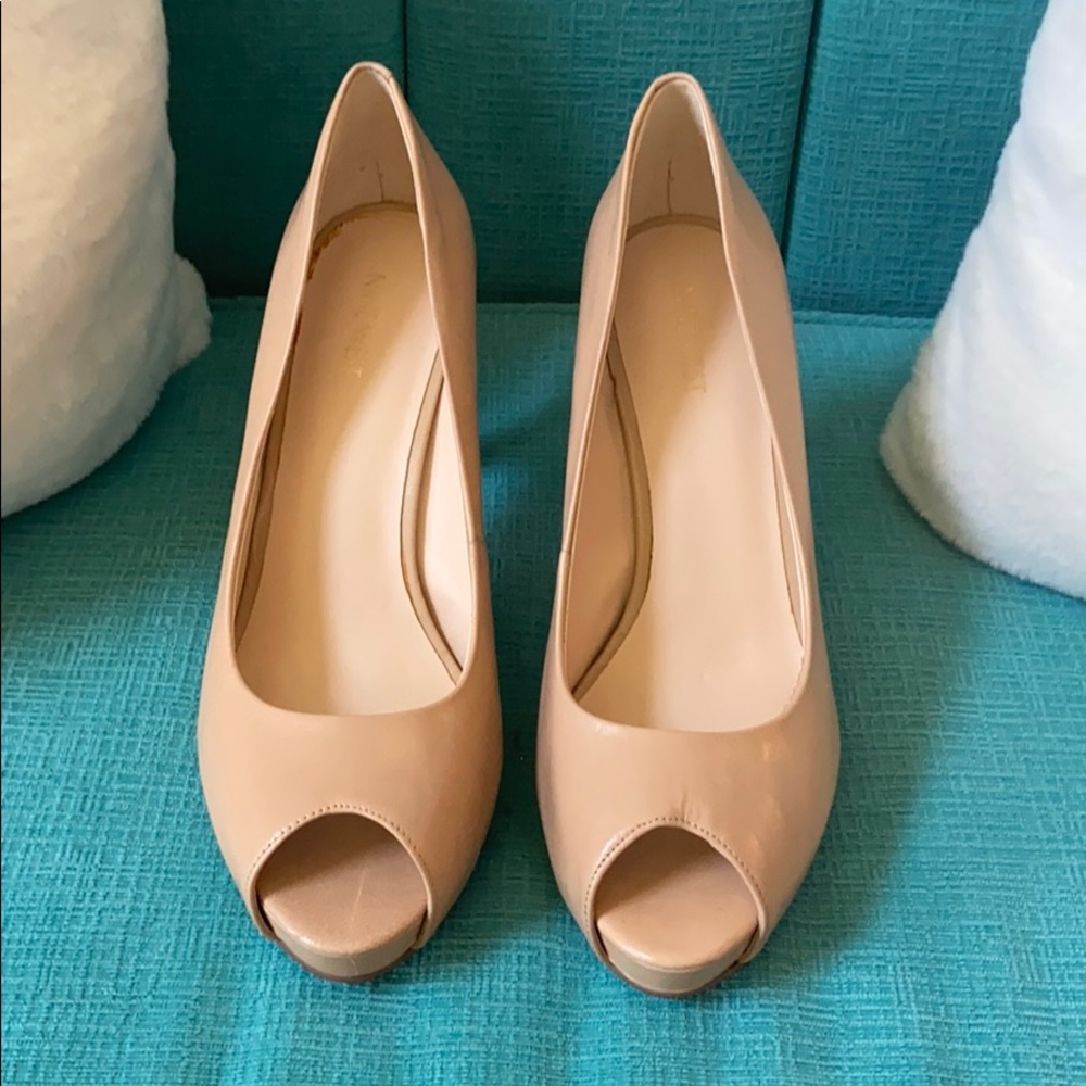 Nine West, Natural Color, peep toe heel